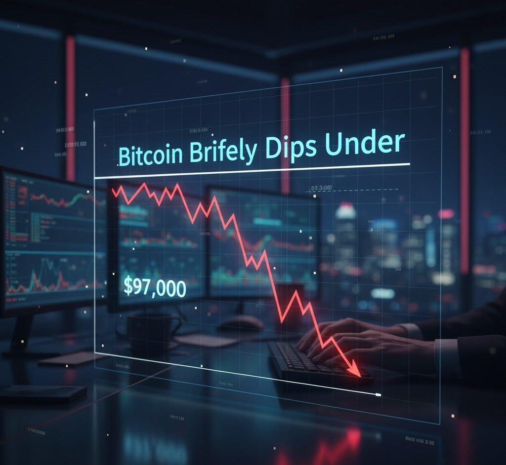 Bitcoin Briefly Dips Under $97,000