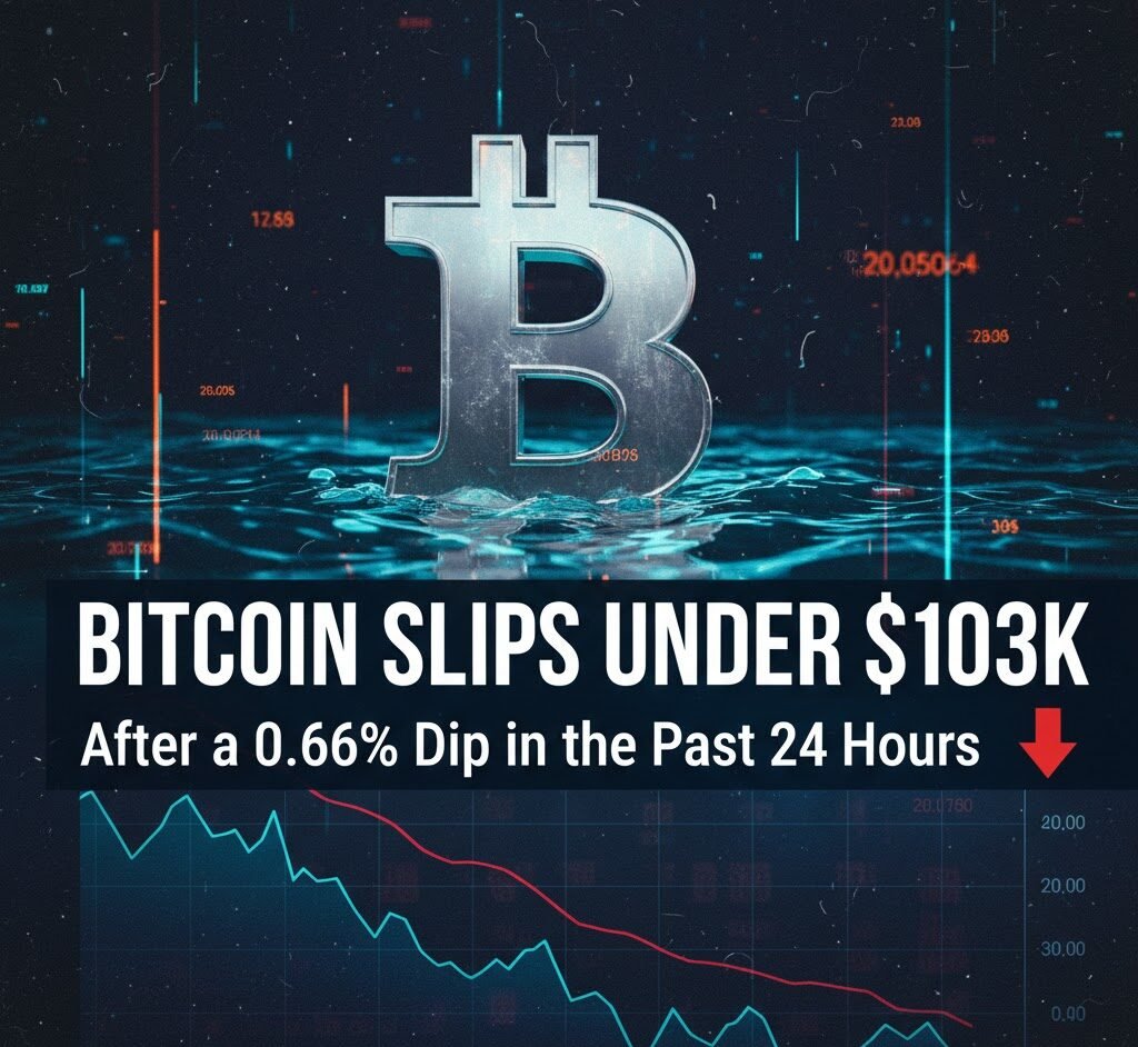 Bitcoin Slips Under $103K After a 0.66% Dip in the Past 24 Hours