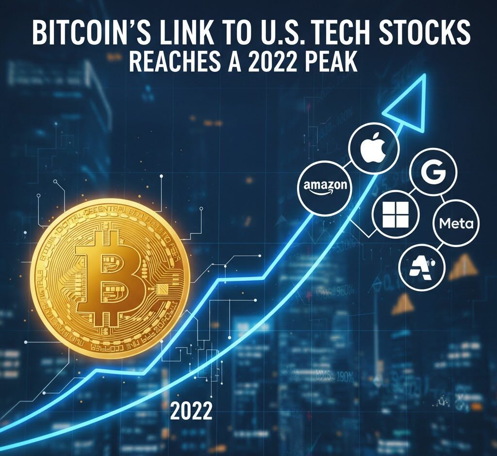 Bitcoin’s Link to U.S. Tech Stocks Reaches a 2022 Peak