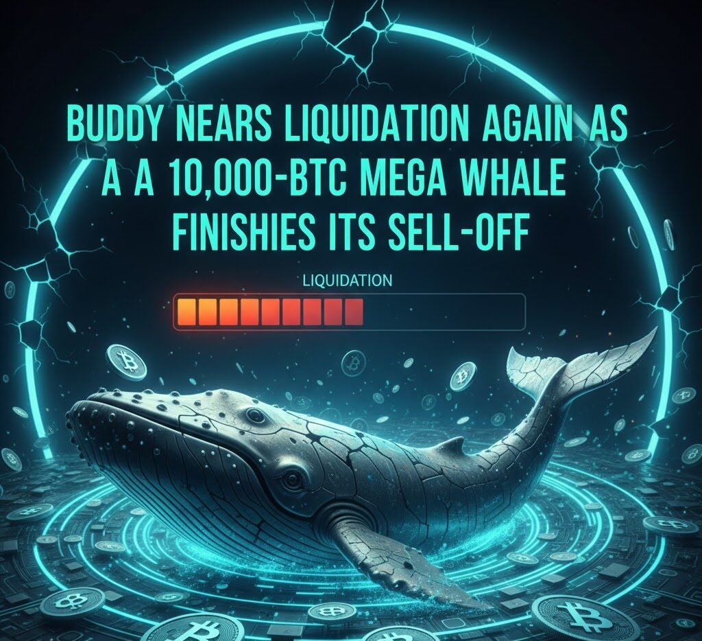 On-Chain Whale Activity Update: Buddy Nears Liquidation Again as a 10,000-BTC Mega Whale Finishes Its Sell-Off