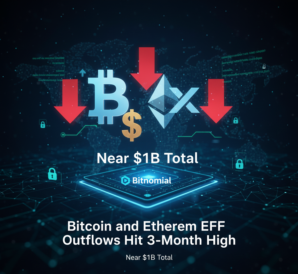 Bitcoin and Ethereum ETF Outflows Hit a 3-Month High — Near $1B Total