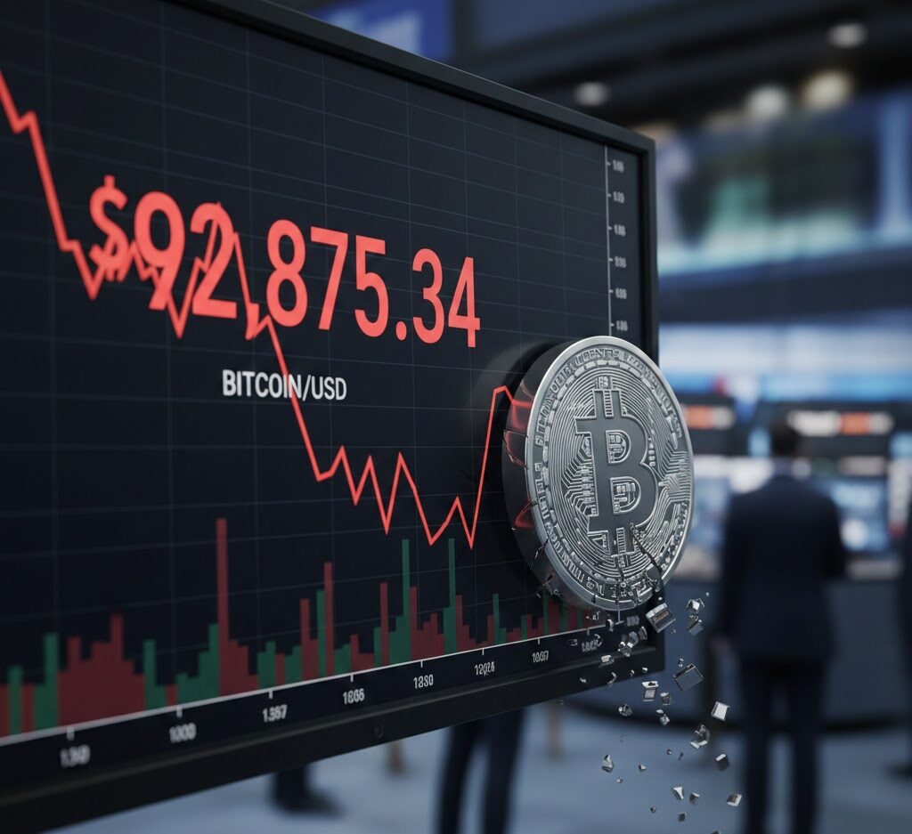Bitcoin Slips Under $93,000
