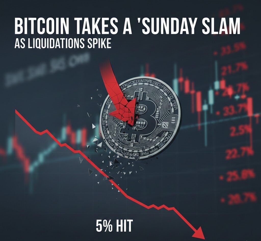 Bitcoin Takes a 5% Hit in a ‘Sunday Slam’ as Liquidations Spike