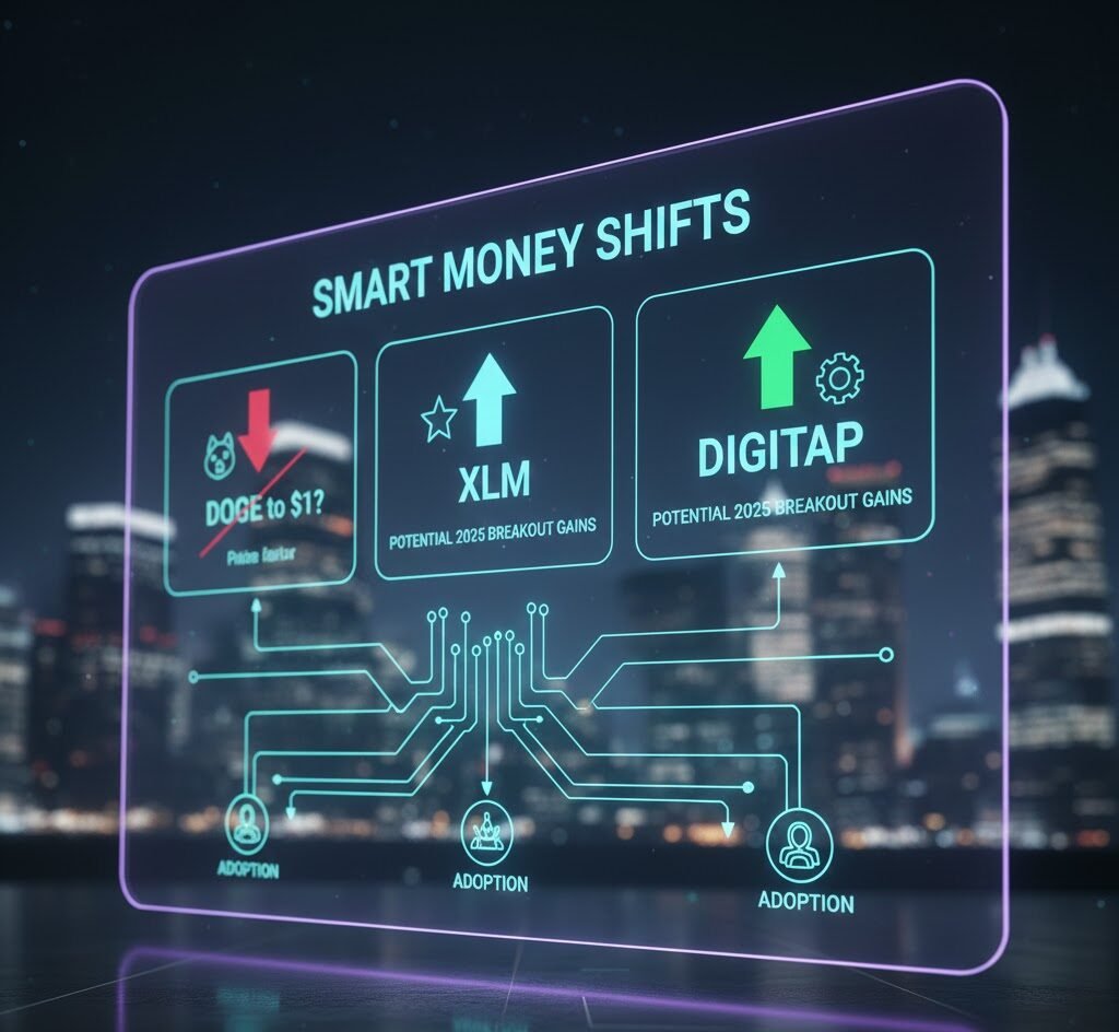 DOGE to $1? Smart Money Shifts Toward XLM & Digitap for Potential 2025 Breakout Gains
