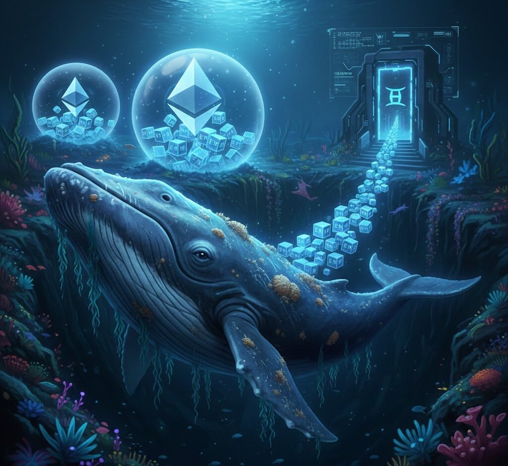 A long-dormant whale moves 50,000 ETH to Gemini, still holding 85,000 ETH
