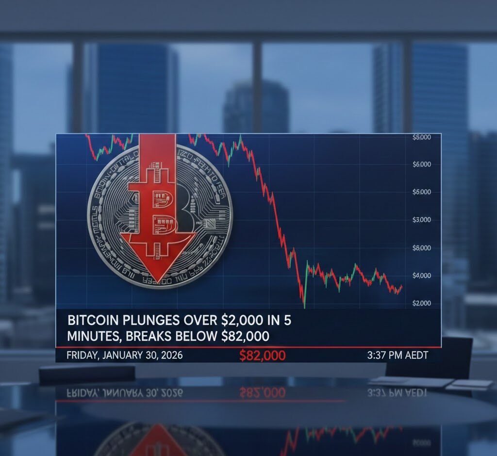 Bitcoin Plunges Over $2,000 in 5 Minutes, Breaks Below $82,000
