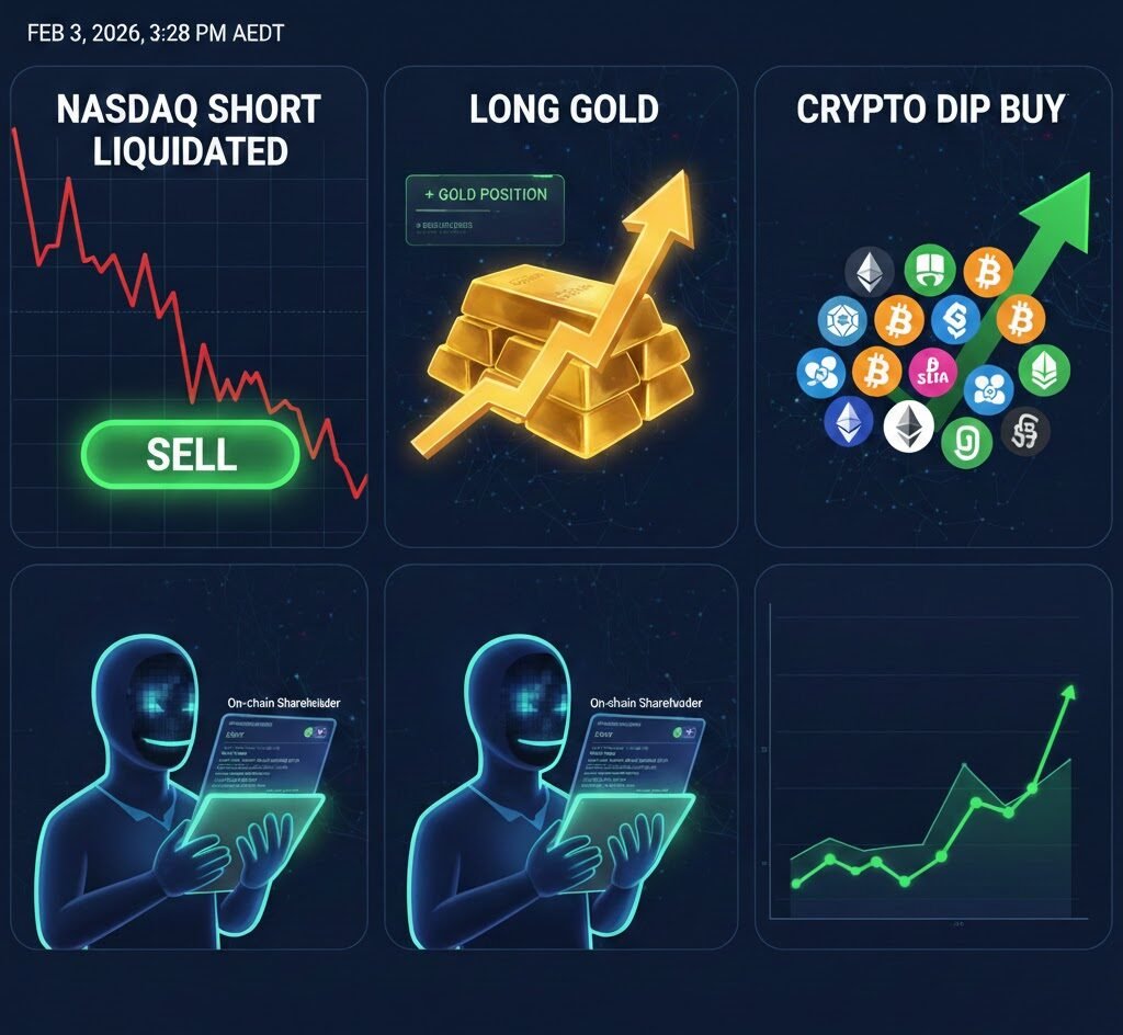 The "On-chain Shareholder" liquidated their NASDAQ short position and went long on gold, while also investing $59 million to buy the dip in the crypto market