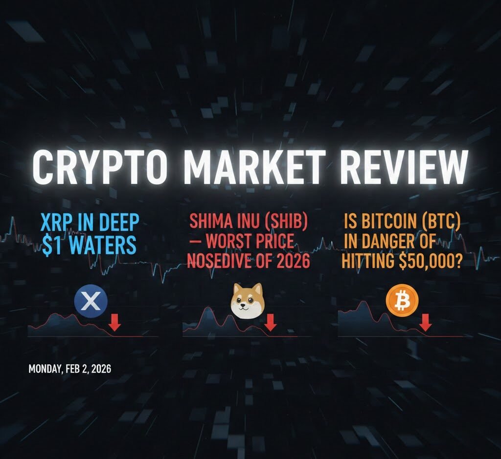 Crypto Market Review: XRP in Deep $1 Waters, Shiba Inu (SHIB) — Worst Price Nosedive of 2026, Is Bitcoin (BTC) in Danger of Hitting $50,000?