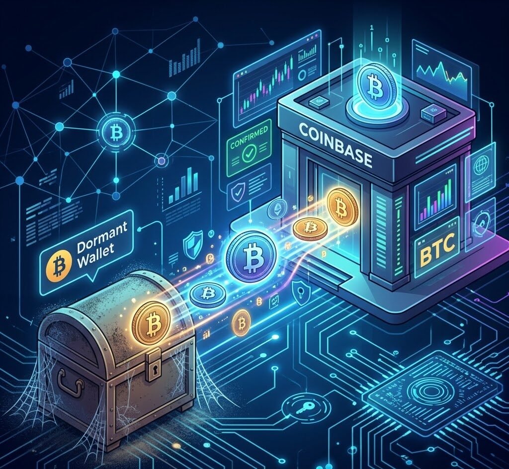 Dormant 500 BTC Wallet Moves to Coinbase