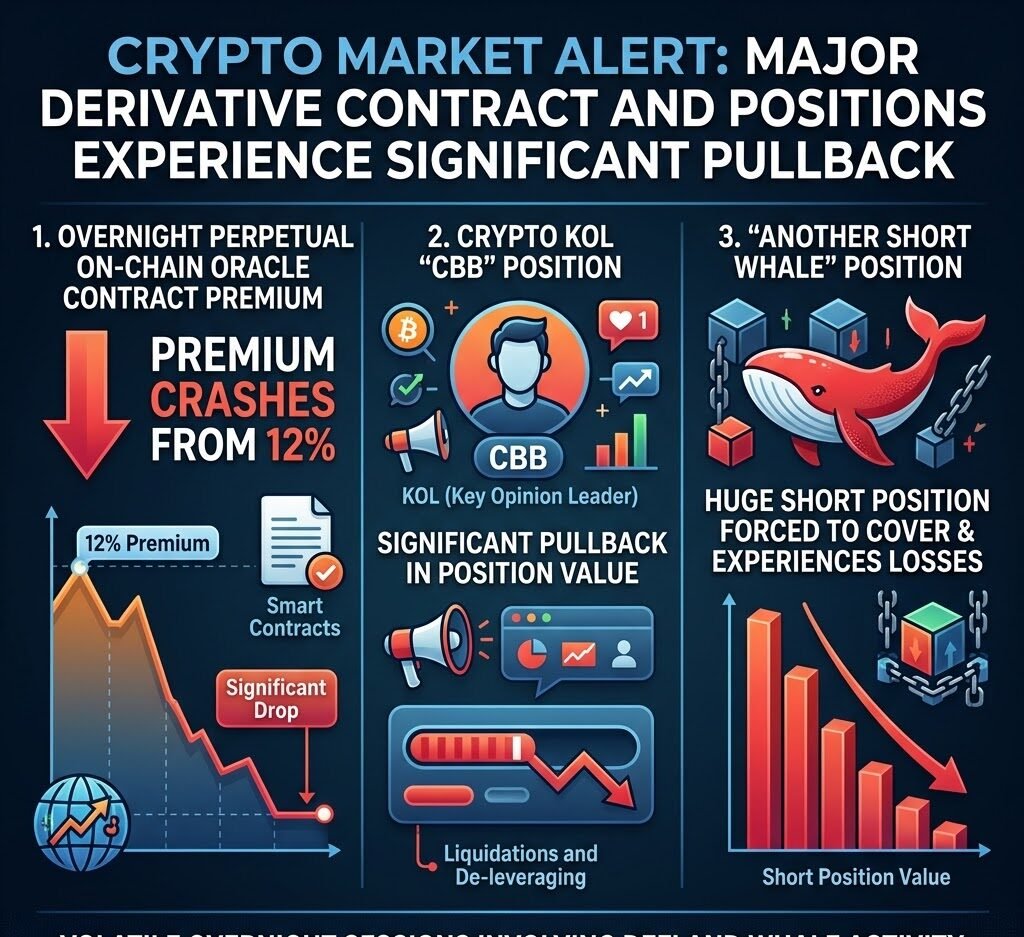 Overnight Perpetual On-Chain Oracle Contract Premium 12%, Crypto KOL "CBB" and Another Short Whale Position Both Experience Significant Pullback