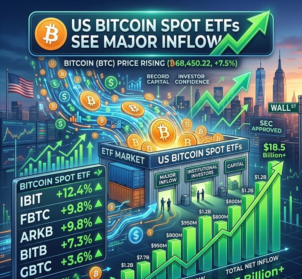 US Bitcoin Spot ETFs See Major Inflow