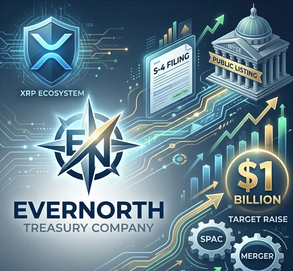 XRP Treasury Company Evernorth Submits S-4 Filing, Aims to Raise $1 Billion through SPAC Merger for Public Listing