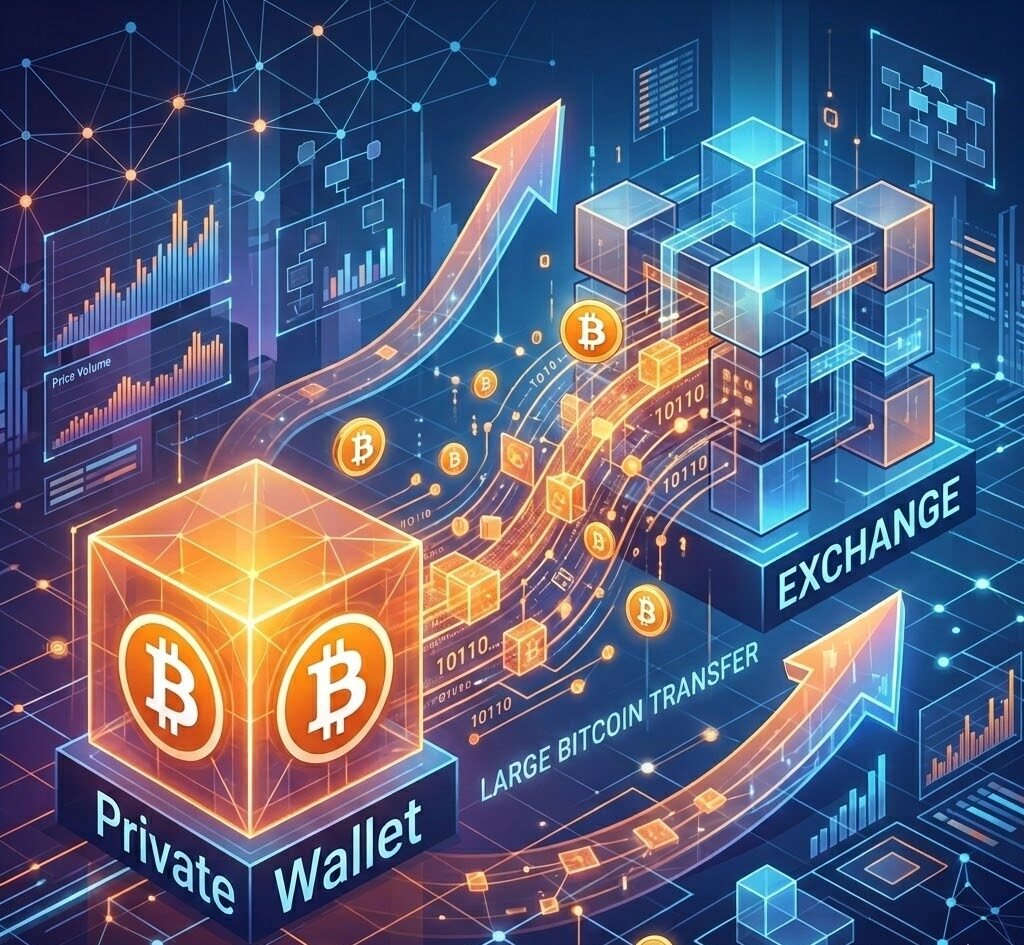 Large Bitcoin Transfers to Exchanges Observed