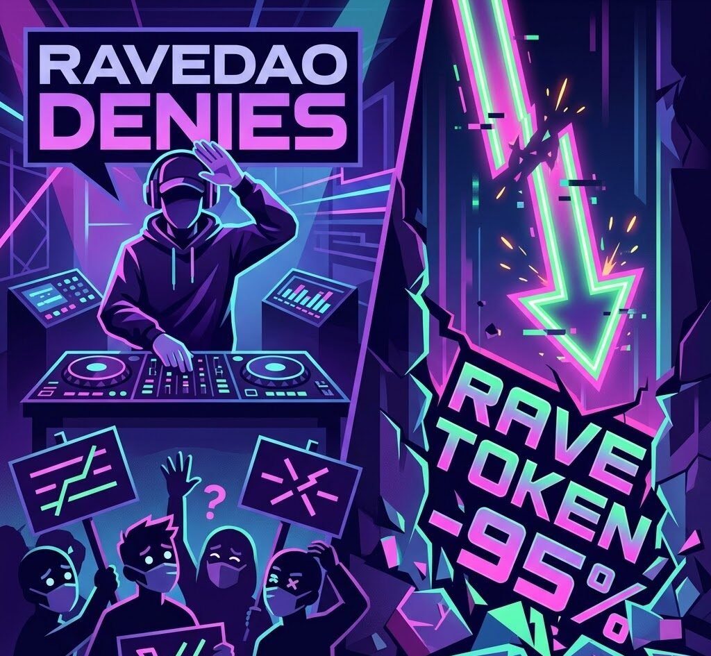 RaveDAO Denies Manipulation Claims as RAVE Token Plummets 95% From Peak