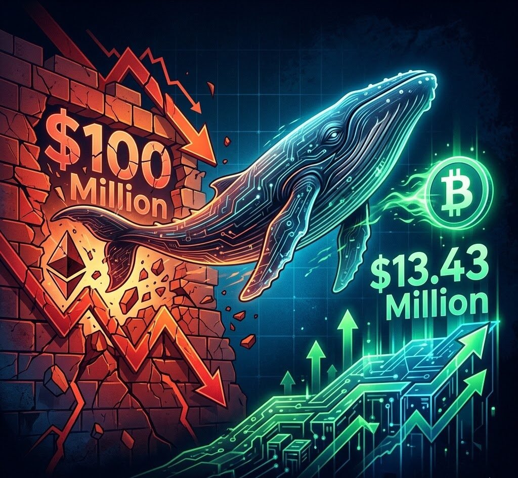 A certain whale closed a short position of over $100 million in ETH and instead went long with $13.43 million in BTC