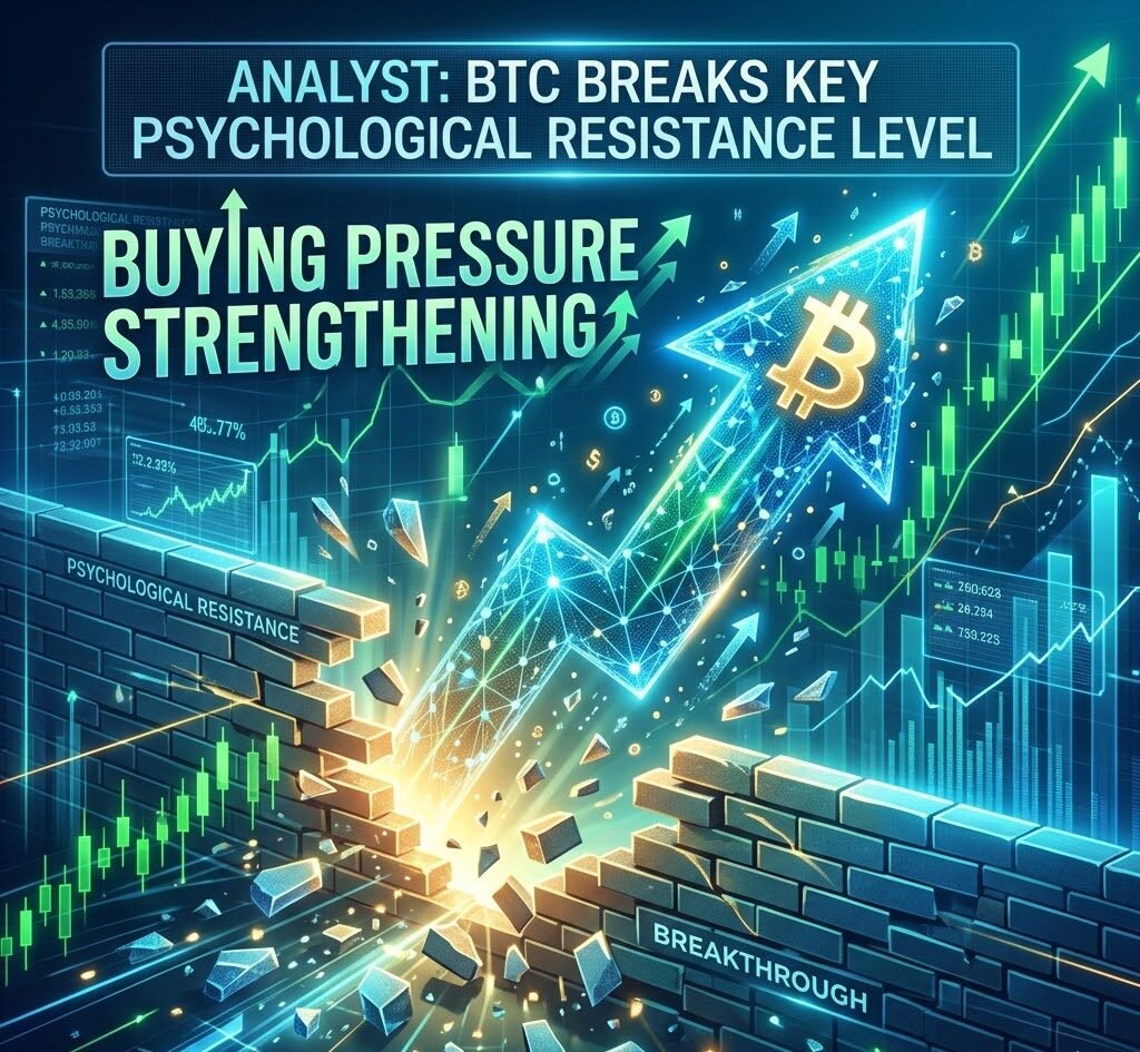 Analyst: Bitcoin Breaks Key Psychological Resistance Level, Buying Pressure Strengthening