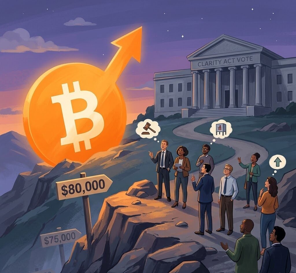 Bitcoin nears $80,000 as CLARITY Act vote approaches