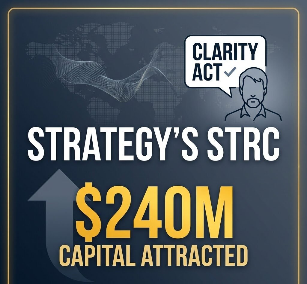 Strategy’s STRC Attracts $240M Capital As Michael Saylor Lauds CLARITY Act