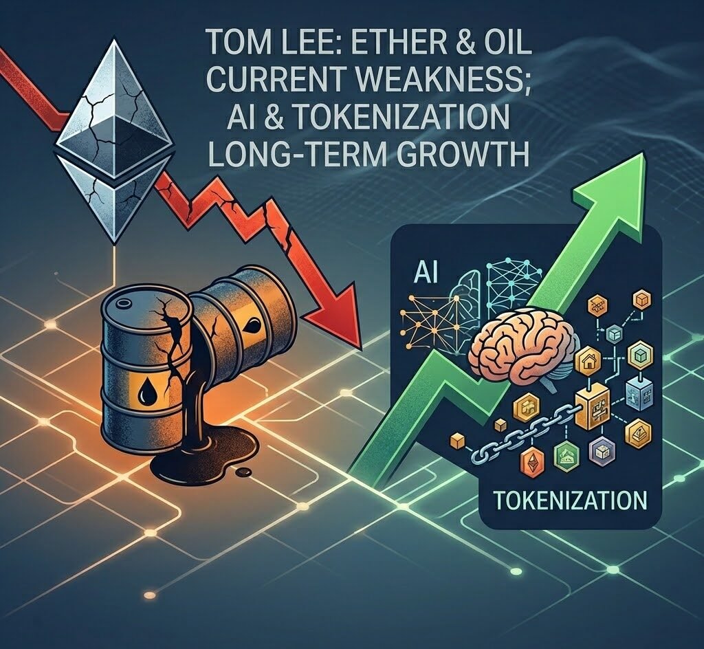 Tom Lee Links Ethereum Weakness to Oil, Sees Long-Term AI, Tokenization Drivers