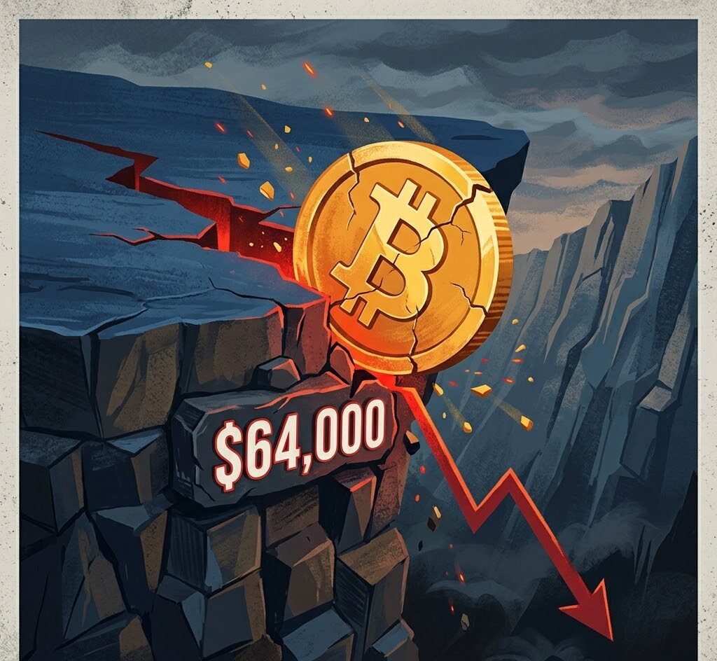 Bitcoin Falls Below $64,000