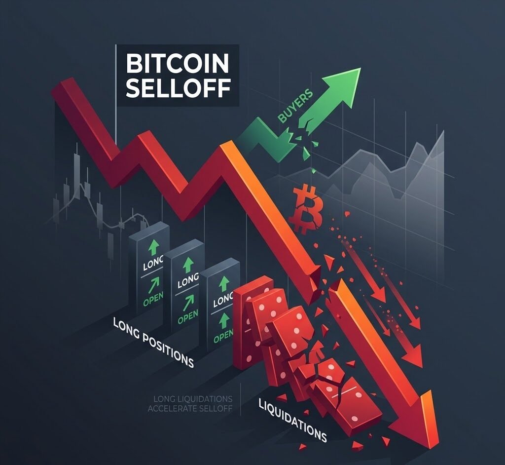 Bitcoin Long Liquidations Accelerate Selloff