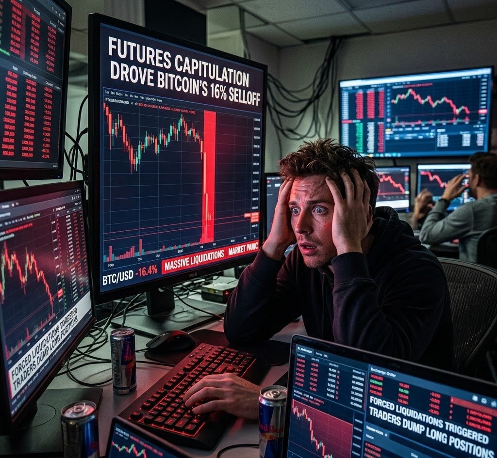 Futures Capitulation Drove Bitcoin's 16% Selloff
