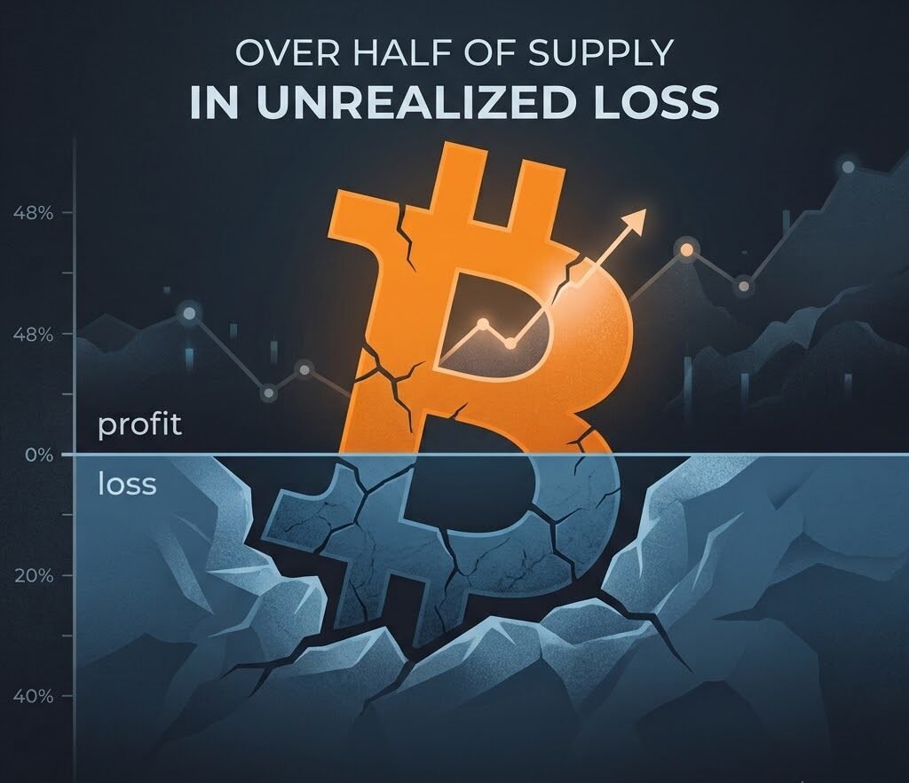 Over Half of Bitcoin Supply in Unrealized Loss