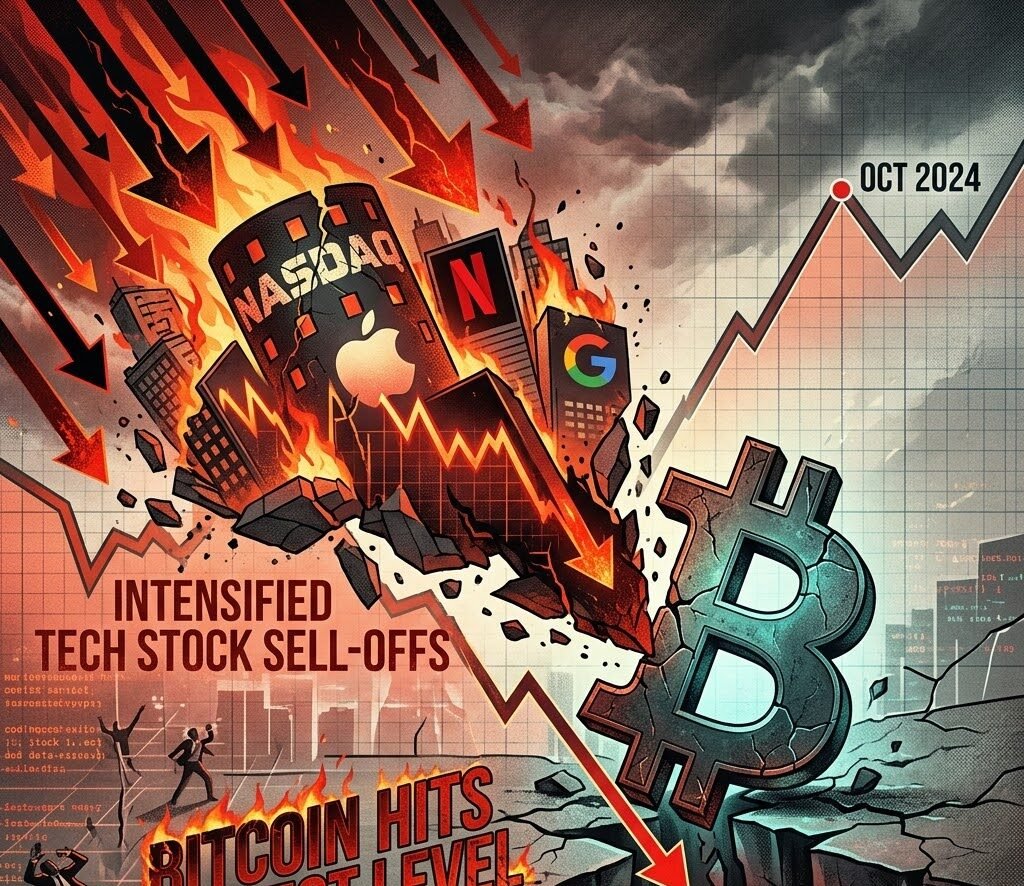 The crypto market is under pressure due to intensified tech stock sell-offs, with Bitcoin once hitting its lowest level since October 2024.