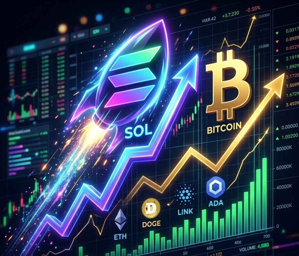 Solana Leads Market Recovery Amid Bitcoin Surge