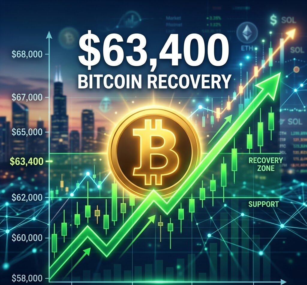 Bitcoin Shows Recovery Signs, Trades Around $63,400