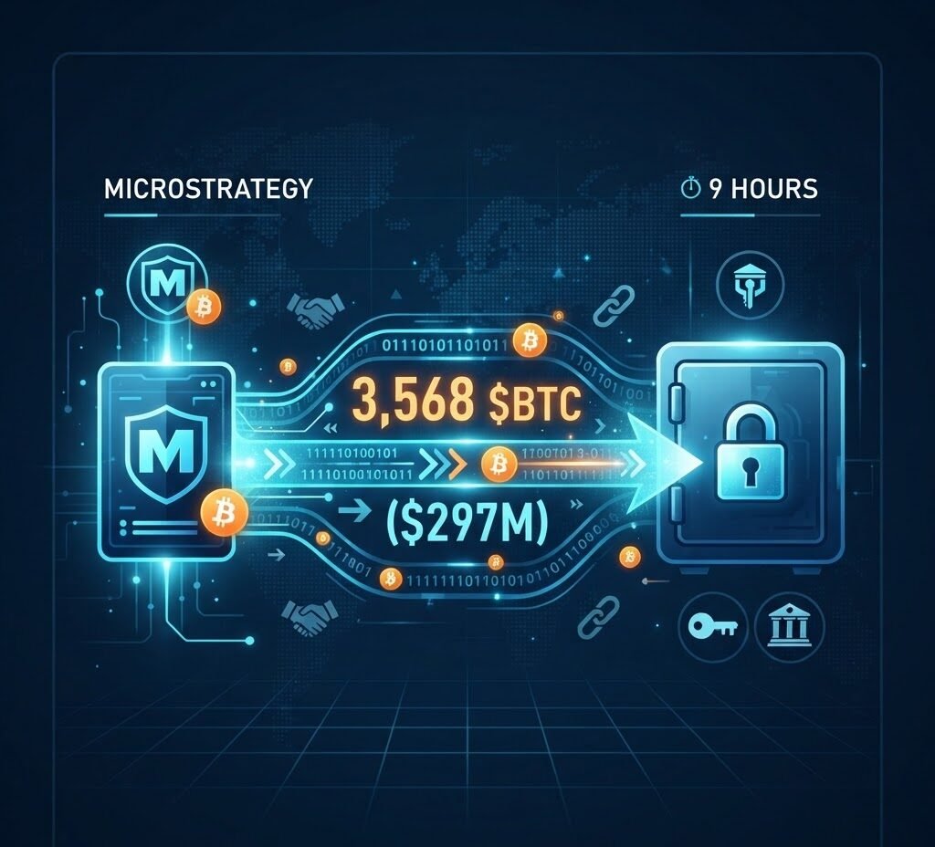 MicroStrategy Transfers 3,568 $BTC ($297M) in 9 Hours