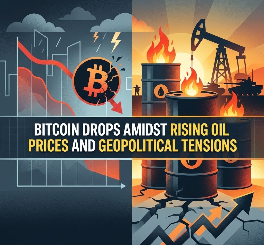 Bitcoin Drops Amidst Rising Oil Prices and Geopolitical Tensions