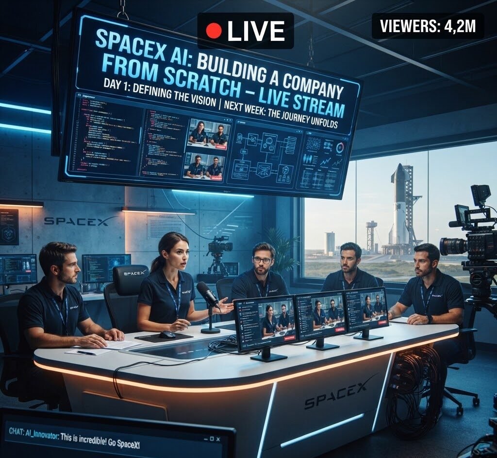SpaceX’s AI team will build a company from scratch next week, and the entire process will be live-streamed.